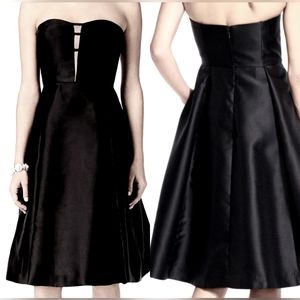 Adrianna Papell Mikado Illusion Strapless Cocktail